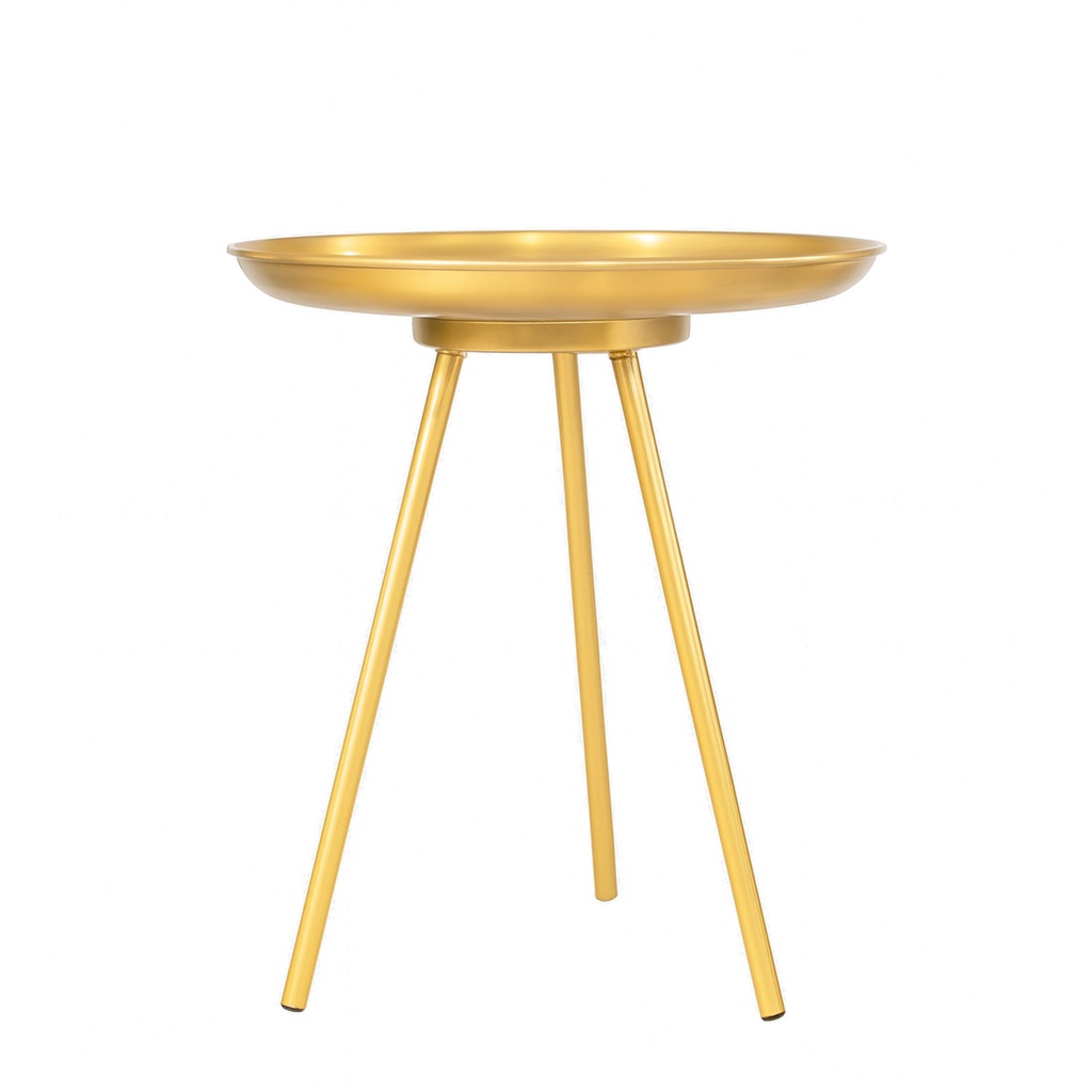 Mesa lateral dorada 39x39x42cm