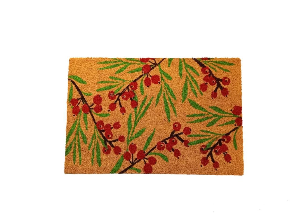 Limpiapies navidad cerezas 40x60cm