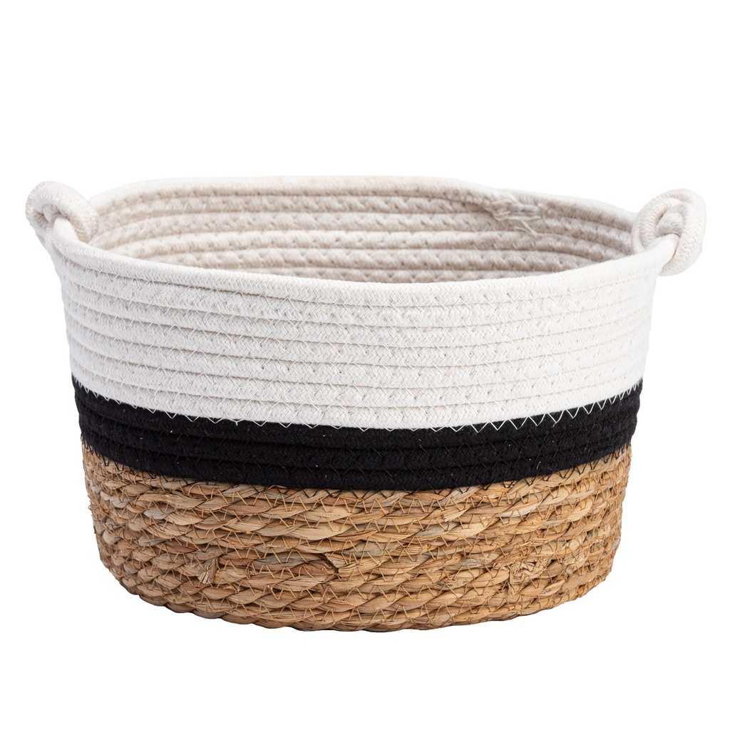 Canasto Manas junco/algodón M