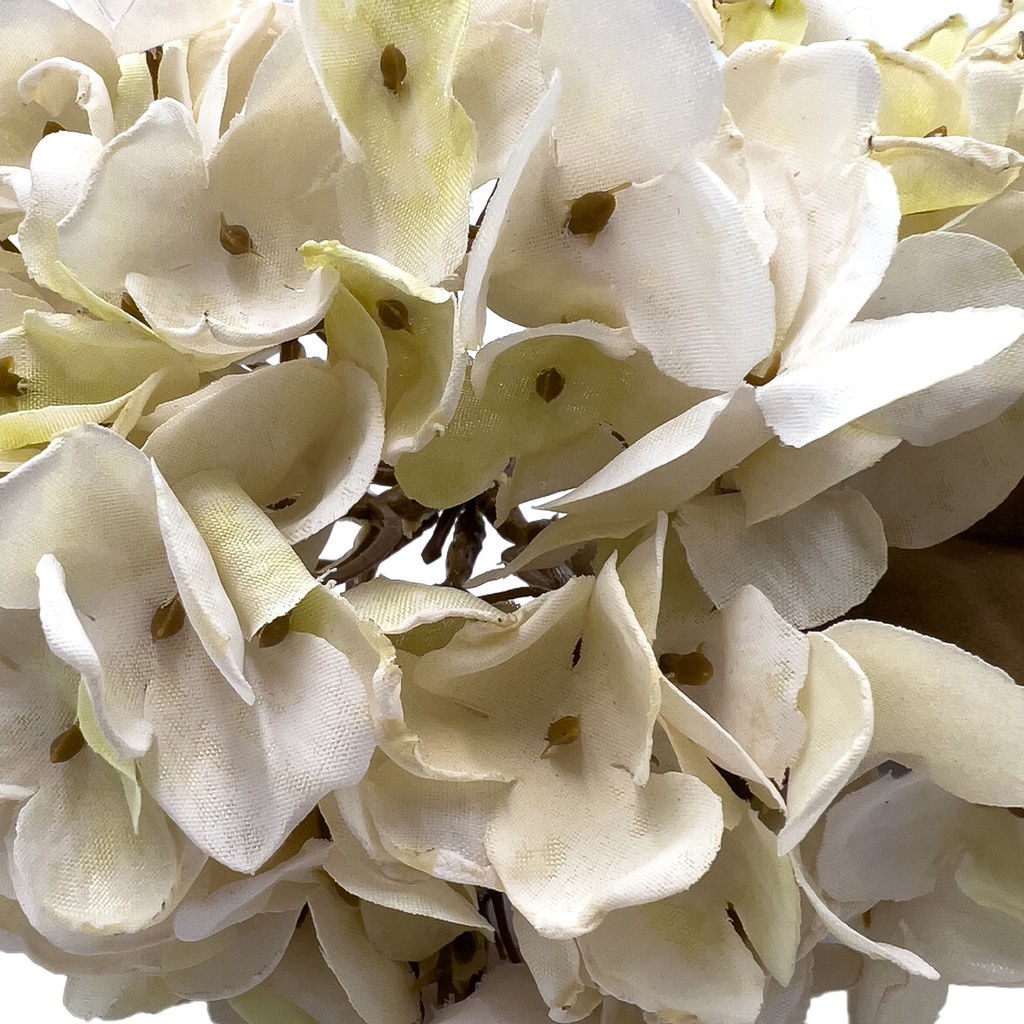 Flor hortensia artificial blanco 33cm