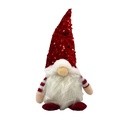 Gnomo navidad 28cm con luz glitter