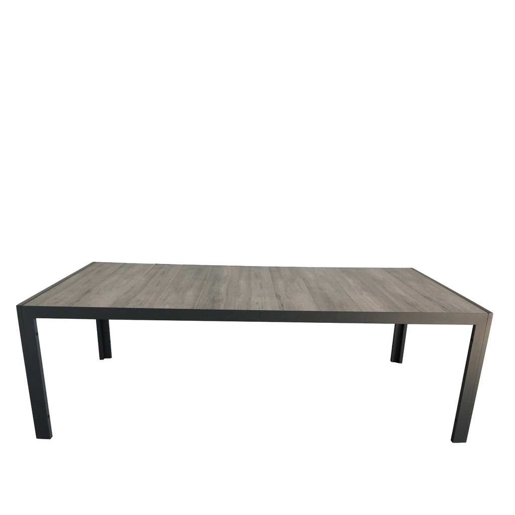 Mesa terraza Lazio cerámica gris 225cm