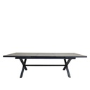 Mesa terraza extensible Ravello vidrio templado gris 152/200cm
