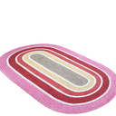 Alfombra infantil 150x100cm franjas ovalada