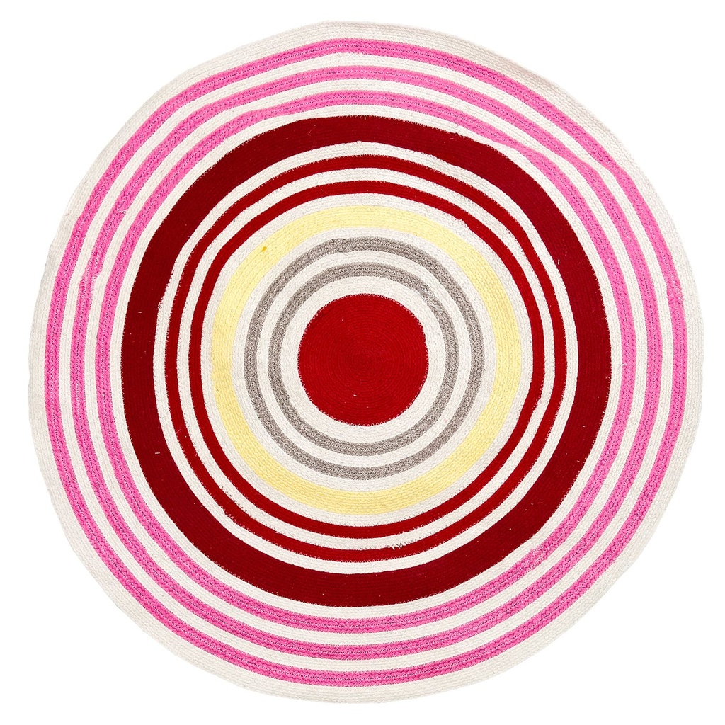 Alfombra infantil 120cm franjas circular