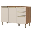 [230031753] Base cocina Requinte 3 puertas 2 cajones 120cm