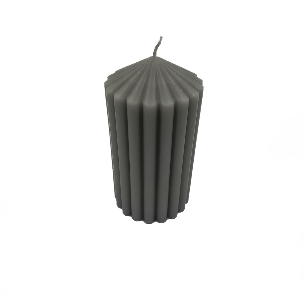 Vela acanalada ancha 7x13cm gris