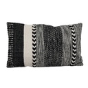 Cojín 30x50cm boho BN líneas