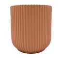 Macetero cerámica 14cm ranurado rosa pálido