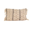 Cojín 30x50cm macrame crudo