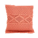 Cojín 45x45cm macrame rosado