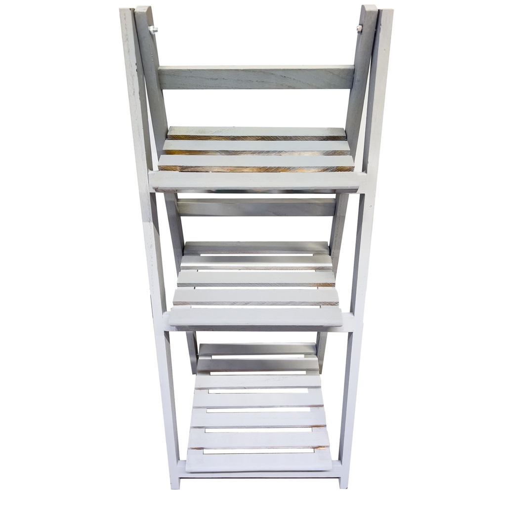 Estante rústico 3 niveles gris 34x77cm