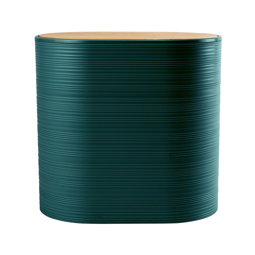 Papelero plástico estriado burdeo