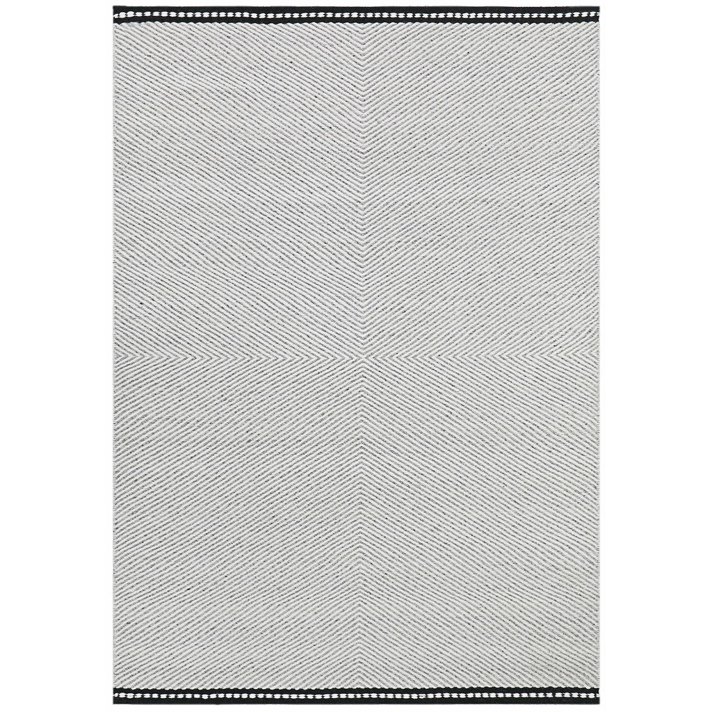 Alfombra 150x210cm Kanigo marfil/negro