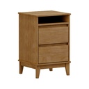 [230040112] Velador 2 cajones Prata café