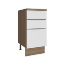 Base cocina Stella blanco 3 cajones 40cm