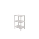 Estante plástico blanco 3 niveles 39x23x65,7cm