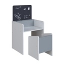 Escritorio infantil con Silla Le Petit blanco-azul