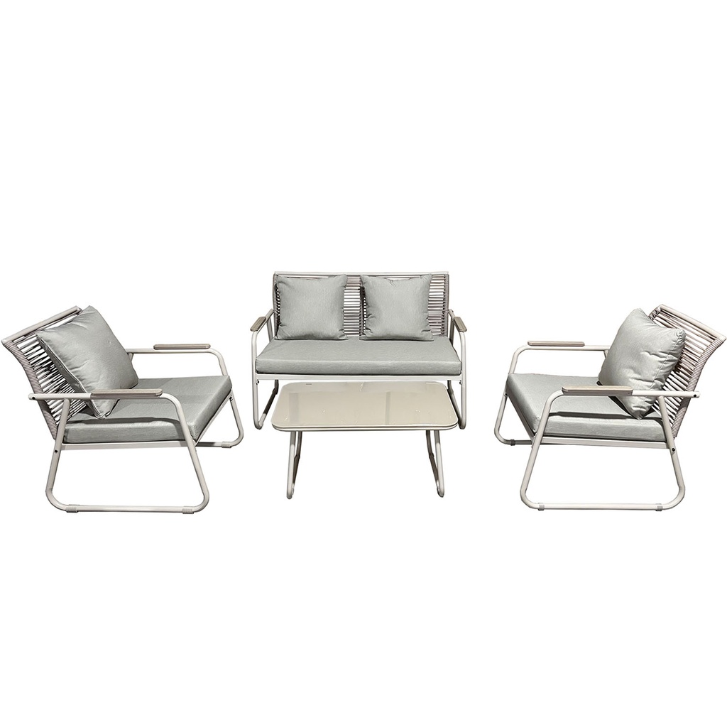 Juego living terraza Macos 2-1-1 beige