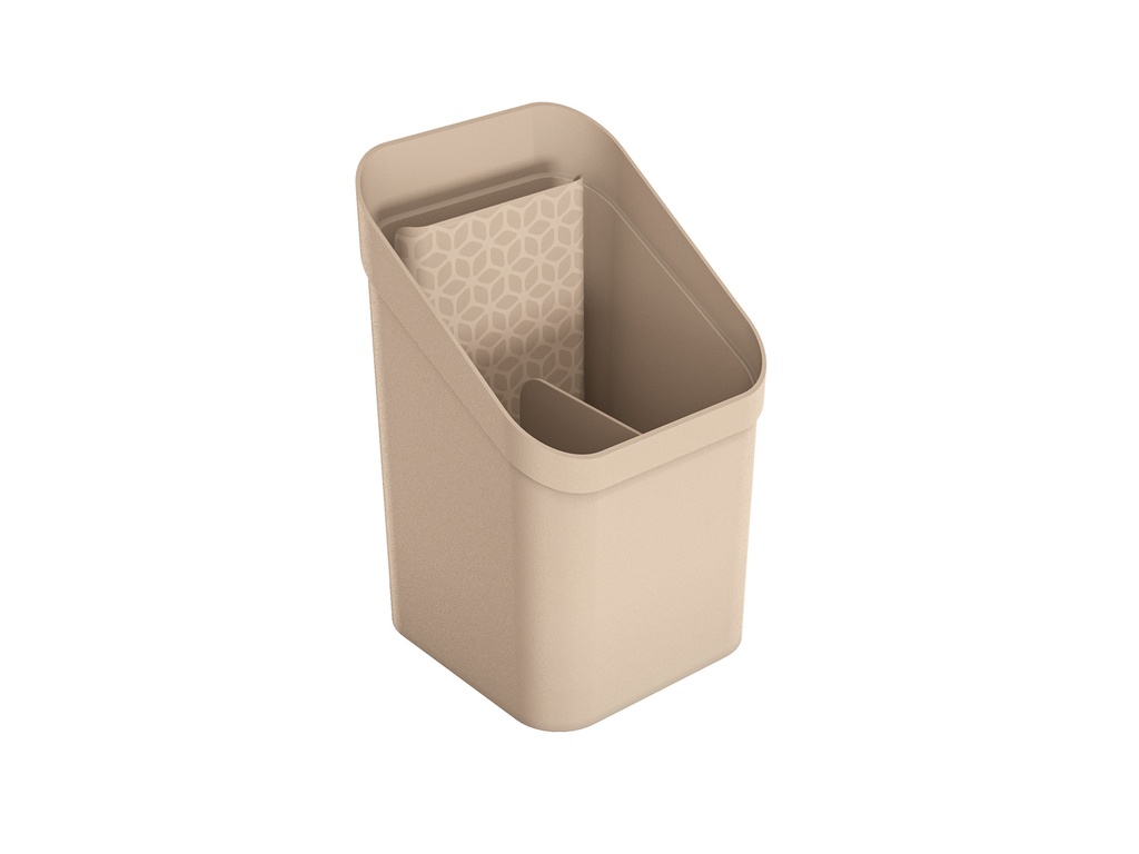 Porta cubierto plástico beige 9,6x9,2x18,5cm