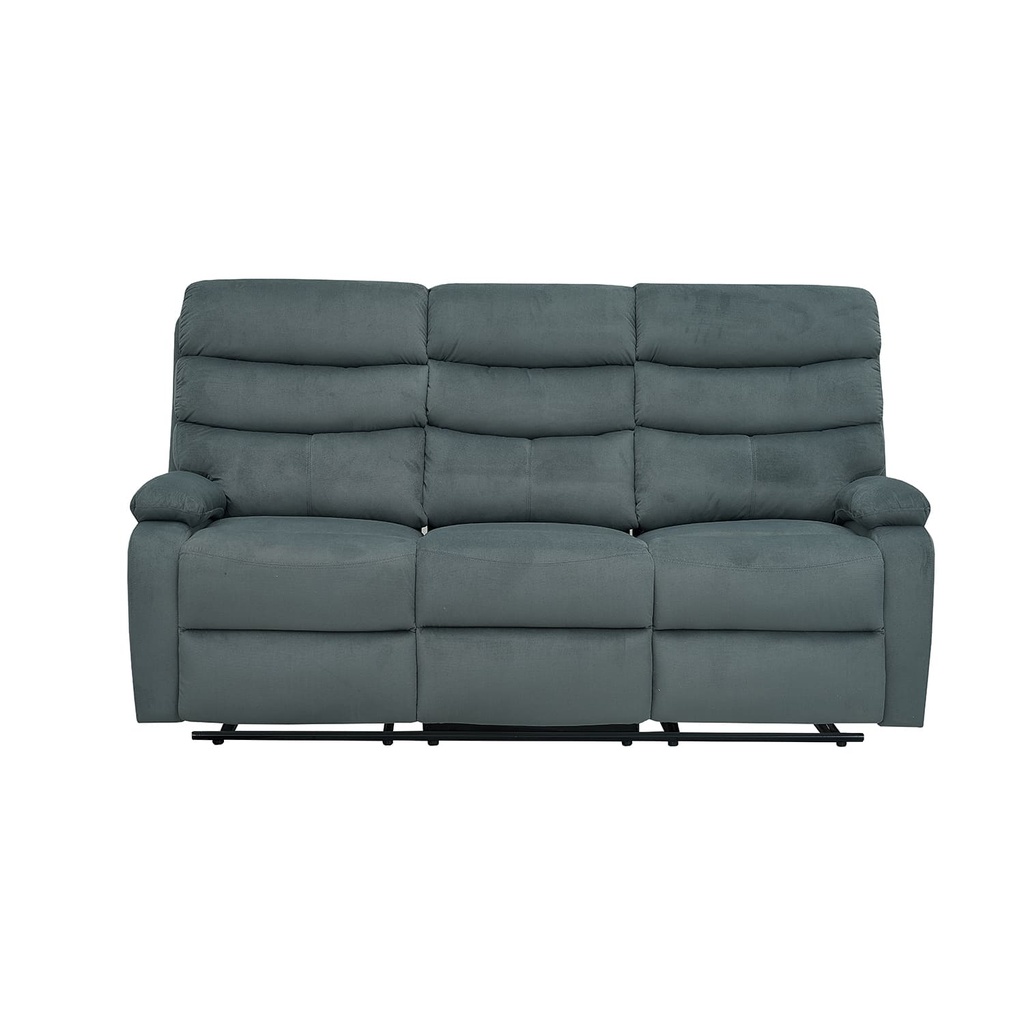 Sofá reclinable 3 cuerpos Logan gris oscuro