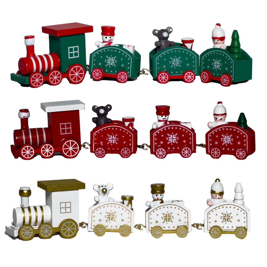 Adorno navidad tren navideño 19,5cm
