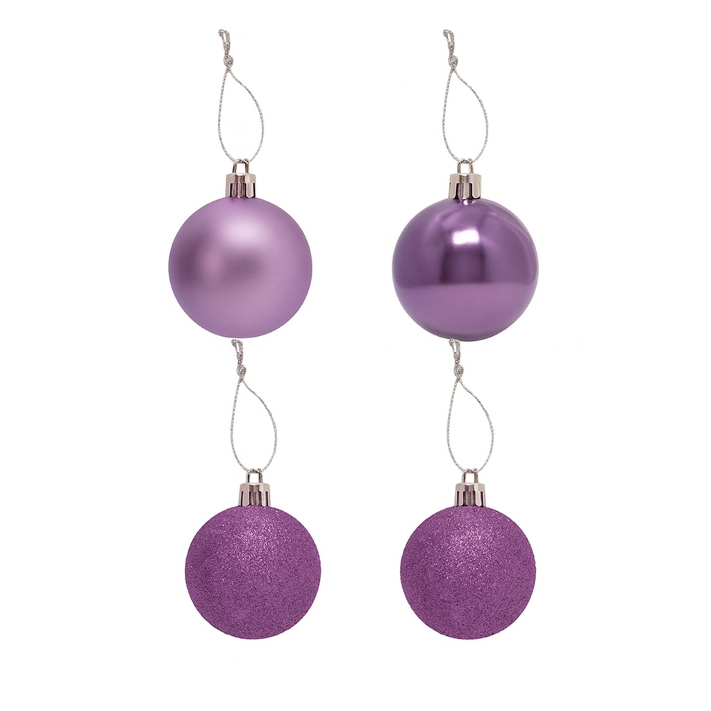 Bola navidad 5cm 20pcs lila