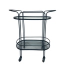 Carro bar 2 niveles 74cm negro 