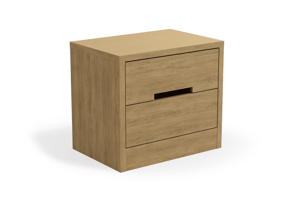 Velador 2 cajones canela