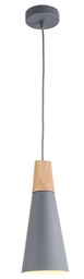 [230008357] Lámpara colgante cono gris S