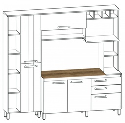 [230008482] Cubierta de cocina Aglo Salmao 120cm