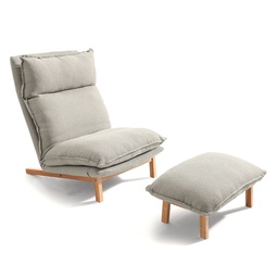 [230009251] Sofá 1 cuerpo + ottoman Leo beige