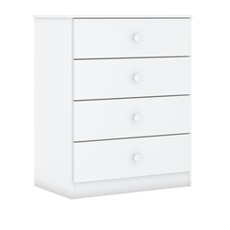 [230019009] Cómoda Laberinto blanco 4 cajones