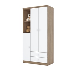 [230019014] Closet Menta café-blanco 3 puertas