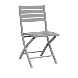 [230021851] Silla Terraza plegable gris alto 82 cm