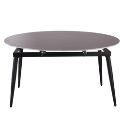 [230030499] Mesa redonda extensible 6 puestos Turín gris