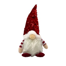 [230030927] Gnomo navidad 28cm con luz glitter