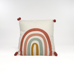 [230031294] Cojín 45x45cm pompones arcoiris