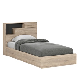 [230033422] Cama 1 plaza Boegel café claro 190x91cm