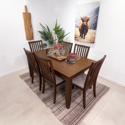 [230033812] Juego Comedor 6 sillas Balui café