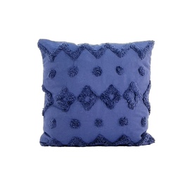 [230034254] Cojín 45x45cm algodón textura azul