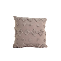 [230034256] Cojín 45x45cm algodón textura gris