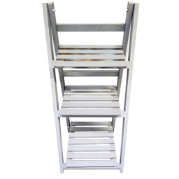 [230036686] Estante rústico 3 niveles gris 34x77cm