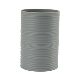 [230038699] Vaso plástico estriado gris