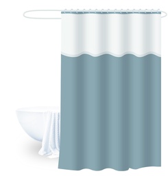 [230038709] Cortina baño PEVA blanco gris 180x180cm