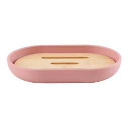 [230038852] Jabonera plástico rosado bambú