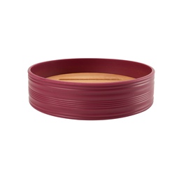 [230038906] Jabonera plástico estriado turquesa bambú