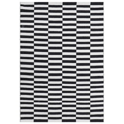 [230039513] Alfombra 120x180cm Rila blanco/negro