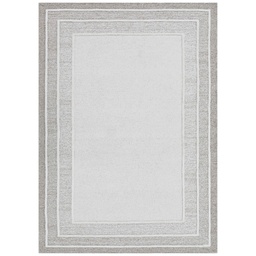 [230039564] Alfombra 200x300cm JH Recuadro marfil/beige