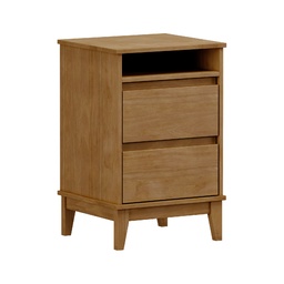 [230040112] Velador 2 cajones Prata café